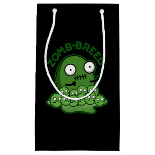 Zom breed Funny Zombie Breed Pun Dark BG Kleine Geschenktüte
