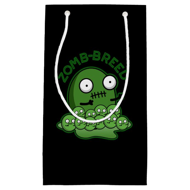 Zom breed Funny Zombie Breed Pun Dark BG Kleine Geschenktüte (Vorderseite)