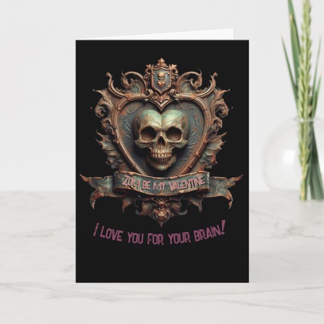 Zom ist mein Valentine Karte (Vorderseite)
