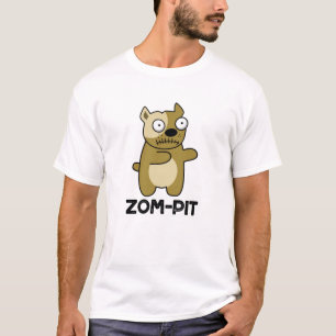Zom-pit Funny Halloween Zombie Pit Bull Pun T-Shirt