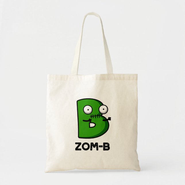 Zomb-b Funny Halloween Zombie Alphabet B Pub Tragetasche (Vorne)