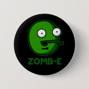 Zomb-E Funny Halloween Zombie Alphabet Pub Button