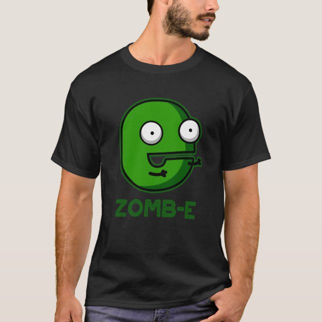 Zomb-E Funny Halloween Zombie Alphabet Pun T-Shirt (Vorderseite)