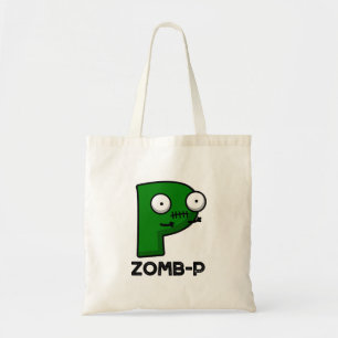 Zomb-P Funny Halloween Zombie Alphabet Pun Tragetasche