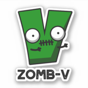 Zomb-V Funny Halloween Zombie Alphabet / Pub Aufkleber