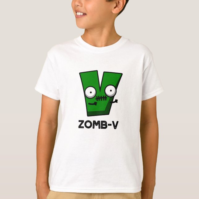 Zomb-V Funny Halloween Zombie Alphabet / Pub T-Shirt (Vorderseite)