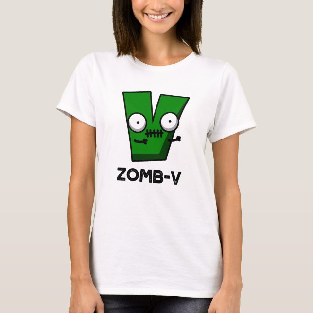 Zomb-V Funny Halloween Zombie Alphabet / Pub T-Shirt (Vorderseite)