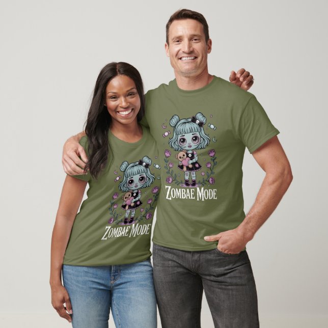 Zombae Mode Meisje print T-Shirt (Unisex)