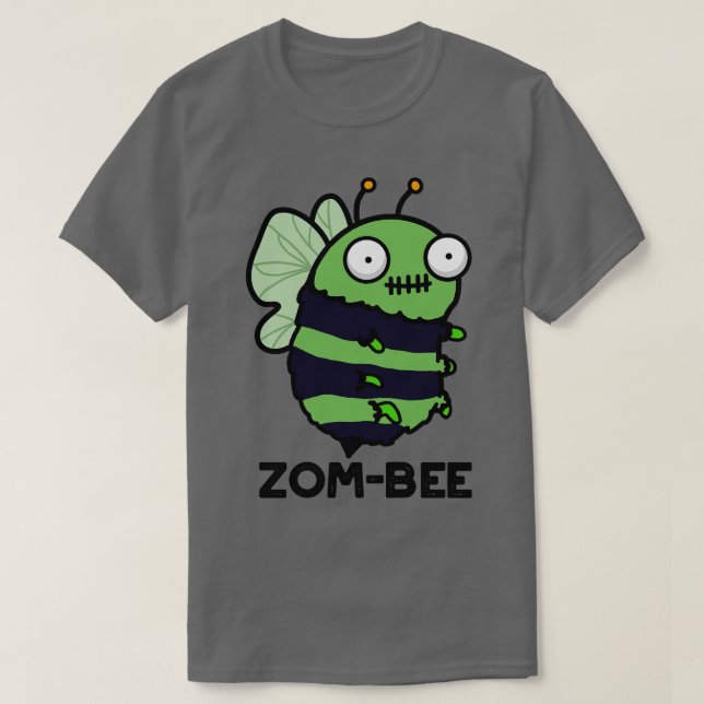 Zombee Cute Halloween Zombie Bee Pun TShirt (Design devant)