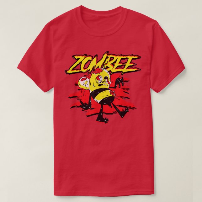 Zombee Zombie Bee Halloween für Beekeper Yellow B T-Shirt (Design vorne)