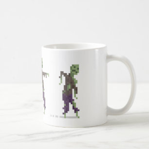 Zombie-8-Bitpixel-Kunst-Tasse Kaffeetasse