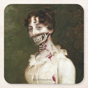 Zombie-Abdeckung Rechteckiger Pappuntersetzer