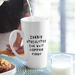 Zombie Aber Kaffee First White Halloween Milchtasse