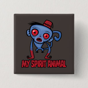 Zombie-Affe ist mein Seelentier Button
