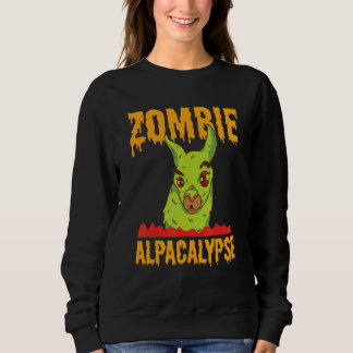 Zombie Alpacalypse Zombie Llama Alpaca Sweatshirt