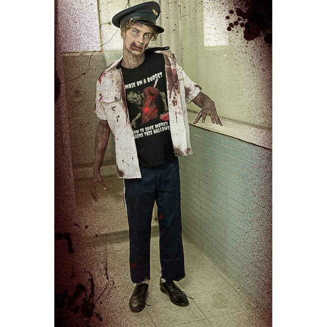 Zombie an einem HaushaltsHalloween T-Shirt (Von Creator hochgeladen)