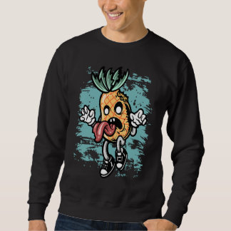 Zombie-Ananas-Grafik-Zombie-Halloween-Kostüm Sweatshirt