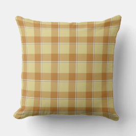 Zombie and Copper Plaid Tan Beige Kissen