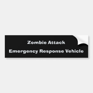 Zombie-Angriffs-Autoaufkleber Autoaufkleber