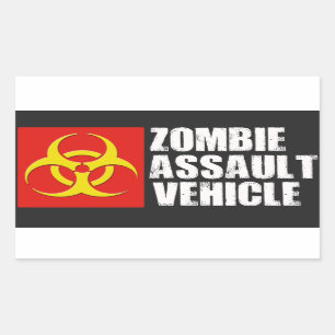 Zombie-Angriffs-Fahrzeug-Aufkleber Rechteckiger Aufkleber