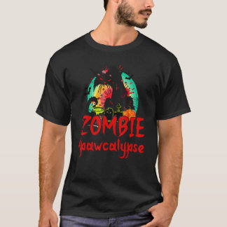 Zombie Apawkalypse Katze Halloween T-Shirt
