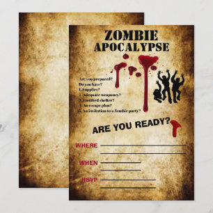 Zombie Apokalypse beängstigend Halloween Einladung