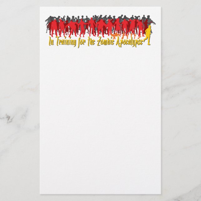 Zombie-Apokalypse Briefpapier (Vorderseite)