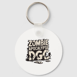 Zombie-Apokalypse-Dgc Lustige Scheibengolf-Zombie- Schlüsselanhänger