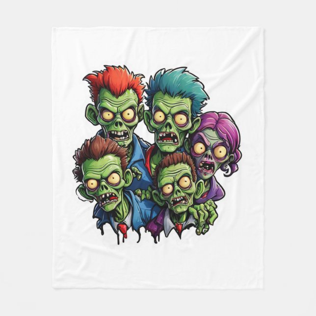 Zombie Apokalypse Fleecedecke (Vorderseite)