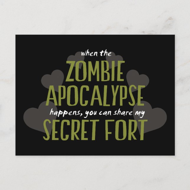 Zombie Apokalypse Fort Postkarte (Vorderseite)