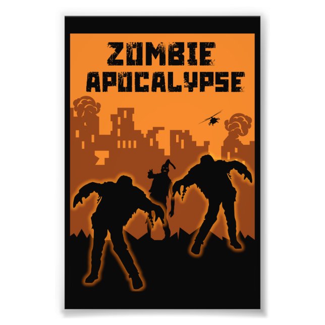 Zombie Apokalypse Geschenke Fotodruck (Vorne)