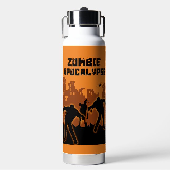 Zombie Apokalypse Geschenke Trinkflasche (Vorderseite)