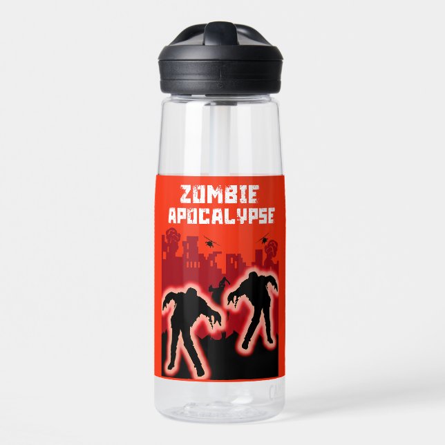 Zombie Apokalypse Geschenke Trinkflasche (Vorne)