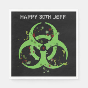 Zombie Apokalypse Gore Spritzer Biogefährdung Serviette