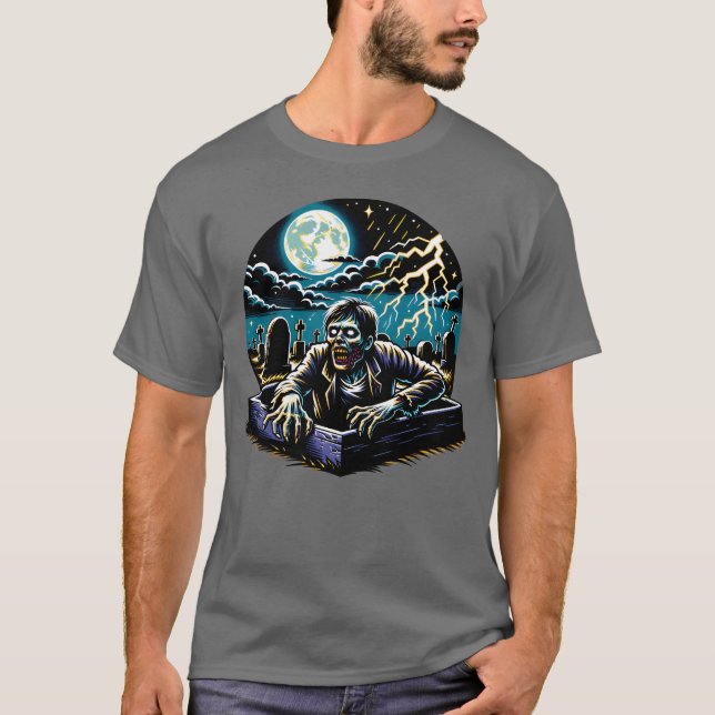 Zombie Apokalypse Halloween Happy Halloween T-Shirt (Vorderseite)