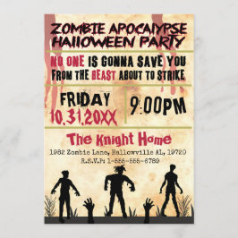 Zombie Apokalypse Halloween-Party Einladung