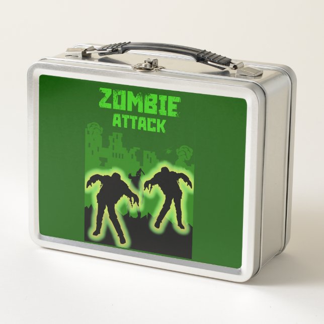 Zombie Apokalypse Kids Metall Brotdose (Vorderseite)
