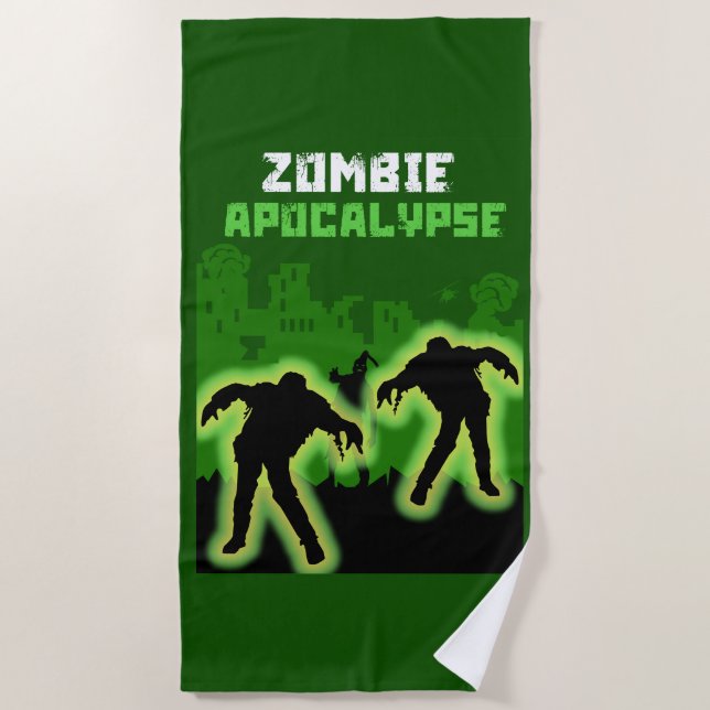 Zombie Apokalypse Kids Strandtuch (Vorderseite)