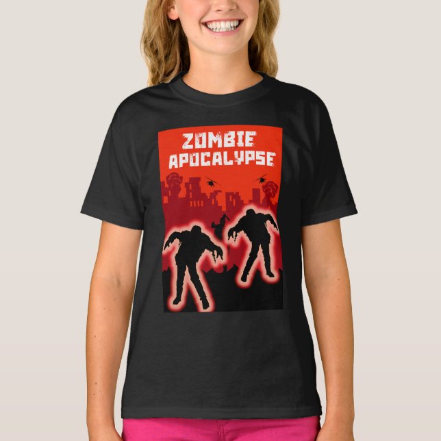 Zombie Apokalypse Kinder Shirt (Vorderseite)