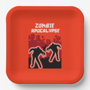 Zombie Apokalypse Kinder Shirt Pappteller