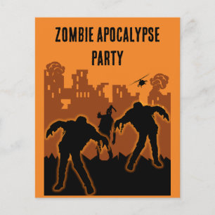 Zombie Apokalypse Party Einladung Flyer