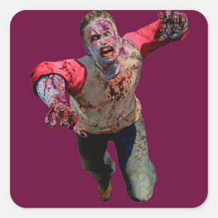 #zombie-Apokalypse Quadratischer Aufkleber