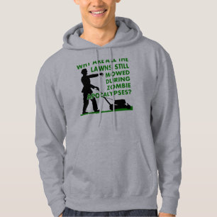 Zombie-Apokalypse-Rasenmäh-Fun-Shirt Hoodie