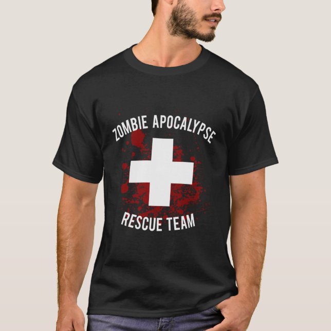 Zombie Apokalypse Rescue Team T-Shirt (Vorderseite)