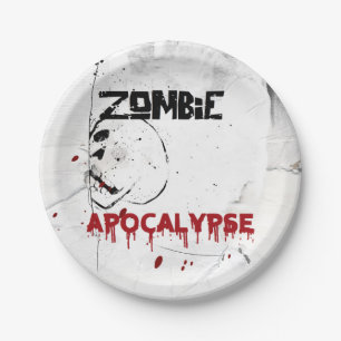 Zombie-Apokalypse-Thema-Party Pappteller