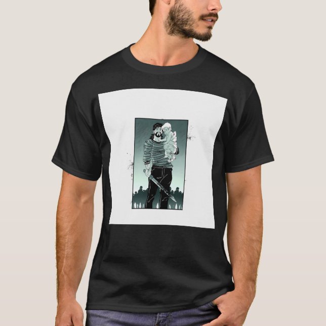 Zombie Apokalypse Vater und Baby Son T-Shirt (Vorderseite)