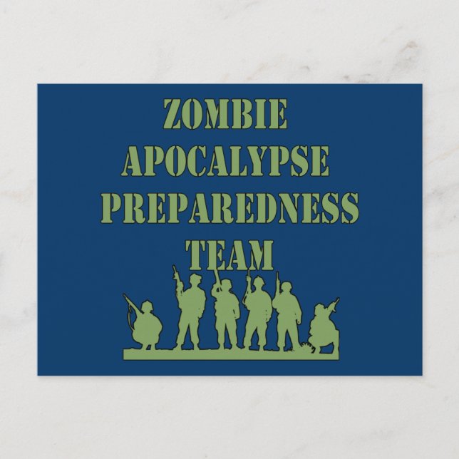Zombie-Apokalypse-Vorbereitungsteam Postkarte (Vorderseite)
