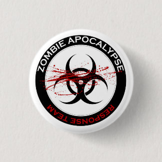 Zombie-Apokalypse-Warteteam-Knopf Button