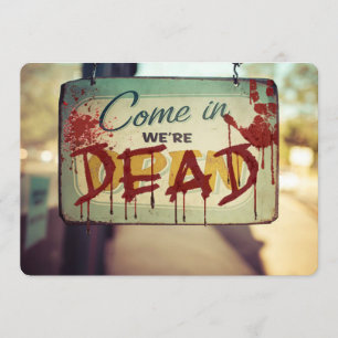 Zombie-Apokalypse Wir sind tot im Retro-Zeichen Ha Einladung
