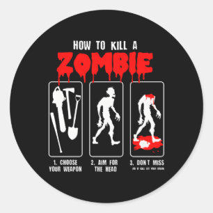 Zombie Apokalypse Zombie Halloween Night Runder Aufkleber